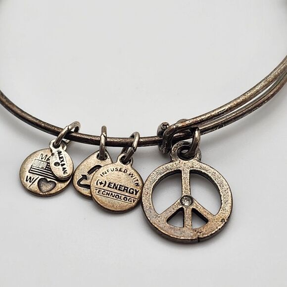 Alex & Ani Peace Sign Bracelet - Picture 3 of 3